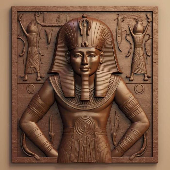 Characters (st egyptian god 4, HERO_3712) 3D models for cnc